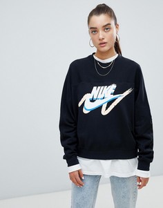 Черный свитшот с логотипом Nike Archive - Черный