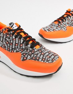 Оранжевые кроссовки премиум-качества Nike Air Max 1 875844-008 - Оранжевый