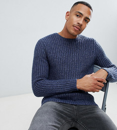 Плотный темно-синий джемпер в рубчик ASOS DESIGN Tall - Темно-синий