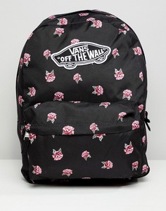 Черный рюкзак с цветочным принтом Vans - Черный