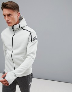 Худи серого цвета adidas ZNE CY9904 - Серый