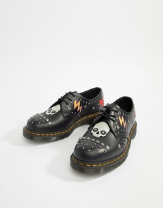 Dr Martens 1461 3-eye stud shoes in black - Черный