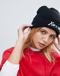 Шапка-бини с логотипом Monki - Мульти
