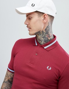 Fred Perry Reissues tipped polo in burgundy - Красный