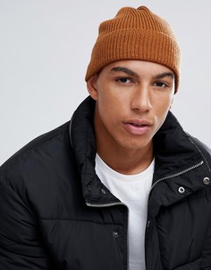 Шапка-бини табачного цвета ASOS DESIGN - Рыжий