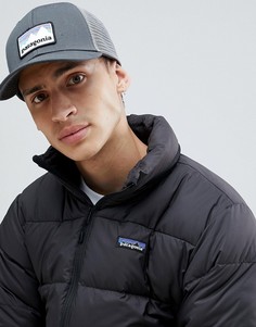 Patagonia Shop Sticker Patch LoPro Trucker Hat in Grey - Серый
