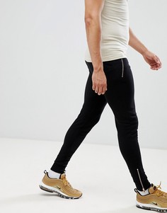 Джоггеры скинни с молниями и карманами ASOS DESIGN - Черный