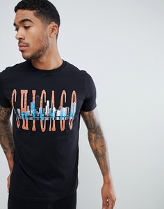 Футболка с принтом Chicago ASOS DESIGN - Черный