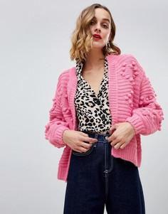 Розовый кардиган с фактурным узором River Island - Розовый