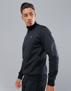 Черный свитшот с молнией 1/4 и логотипом Farah Sport Glebe - Черный