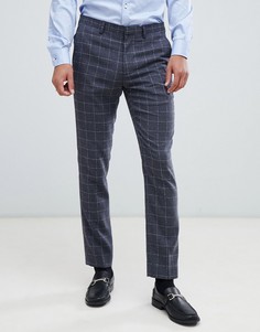 Серые зауженные брюки в клетку Burton Menswear - Серый