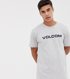 Серая футболка с логотипом Volcom - Серый