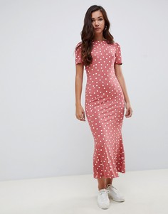 Чайное платье макси в горошек ASOS DESIGN - Мульти