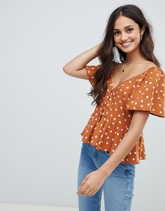 Блузка на пуговицах с принтом ASOS DESIGN - Мульти
