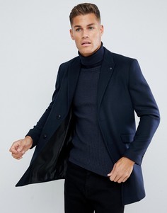 Темно-синее пальто Burton Menswear - Синий