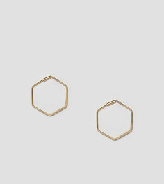 Позолоченные серьги-кольца Orelia - Золотой