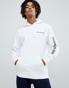 Худи белого цвета с логотипом Calvin Klein Jeans - Белый