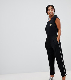 Брюки с полосками по бокам и поясом на резинке New Look Petite - Черный