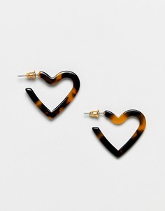 Черепаховые серьги-кольца ASOS DESIGN - Мульти