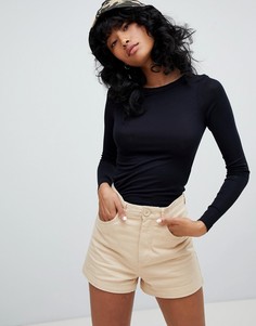 Лонгслив в рубчик Pull&bear - Черный