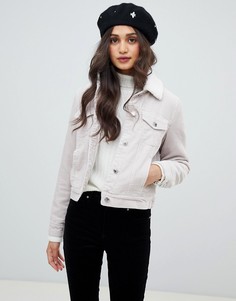 Светло-розовая вельветовая куртка Miss Selfridge - Розовый