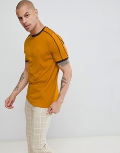 Футболка с отделкой лентой River Island - Коричневый