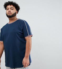 Темно-синяя футболка с круглым вырезом River Island Big & Tall - Темно-синий