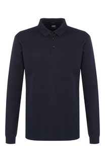 Хлопковое поло с длинными рукавами BOSS