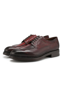 Кожаные дерби на шнуровке Santoni