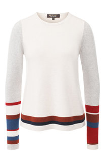 Кашемировый пуловер с контрастной полоской Loro Piana