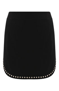 Хлопковая мини-юбка с декоративной отделкой Saint Laurent