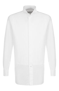 Хлопковая сорочка для смокинга Brioni