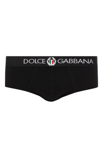 Хлопковые брифы с широкой резинкой Dolce & Gabbana