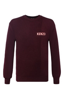 Шерстяной джемпер фактурной вязки Kenzo