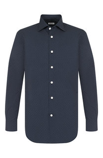 Хлопковая рубашка с воротником кент Kiton
