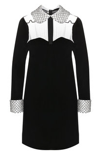Бархатное платье с полупрозрачной вставкой Tom Ford
