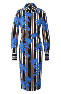 Платье с принтом и отложным воротником Diane Von Furstenberg