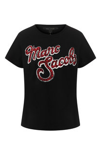 Хлопковая футболка с логотипом бренда Marc Jacobs