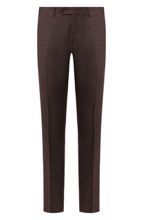 Шерстяные брюки прямого кроя Canali