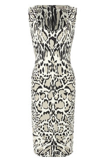 Приталенное платье с принтом Roberto Cavalli