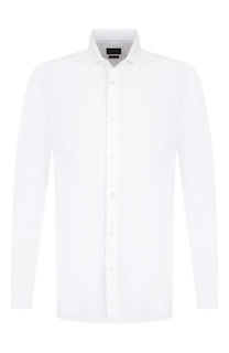 Хлопковая сорочка с воротником кент Ermenegildo Zegna