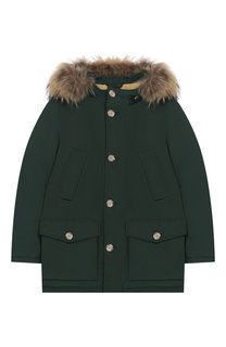 Парка с меховой отделкой на капюшоне Woolrich