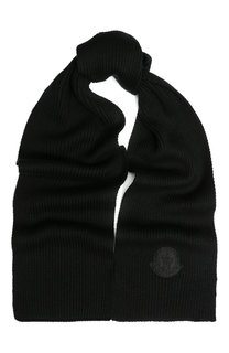 Шерстяной шарф фактурной вязки Moncler