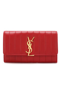 Кожаный кошелек Vicky с клапаном Saint Laurent