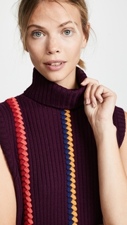 Derek Lam 10 Crosby Sleeveless Turtleneck With Braid Detail