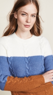 endless rose Cable Knit Striped Sweater