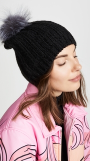 Hat Attack Soft Rib Slouchy Luxe Pom Hat