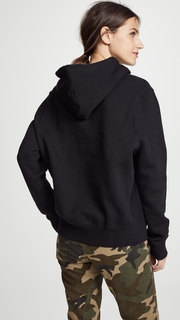 KENDALL + KYLIE Embroidered Oversize Fleece Sweatshirt