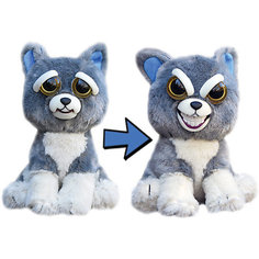 Мягкая игрушка FeistyPets Собака, серая, 22 см