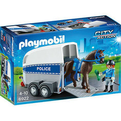 Конструктор Playmobil "Полиция" Полиция с лошадью и прицепом